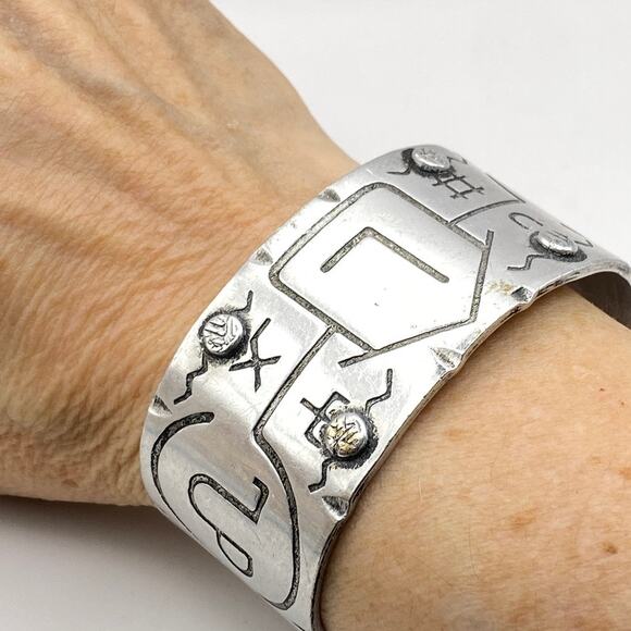 NELSON B. BOONE Aluminum Cuff Bracelet Ranch Cattle Promotional Branding Western - Picture 3 of 13